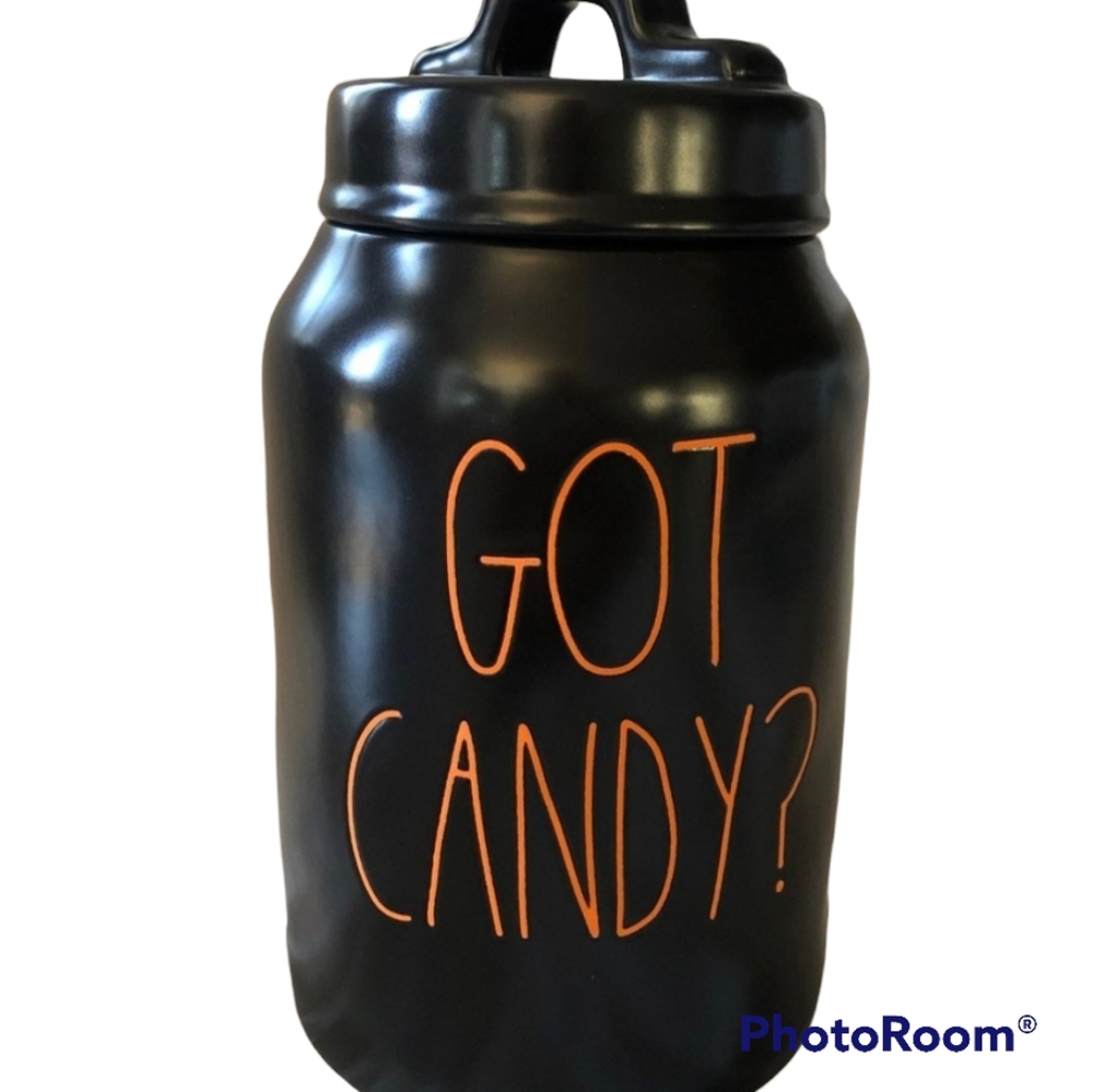 Rae Dunn Black "Got Candy" Canister